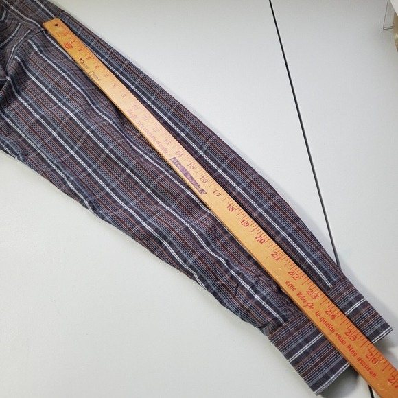 Zegna Sport Men Plaid Button‎ Up Shirt Size XL Long Sleeve Smart Casual Office - Picture 11 of 13